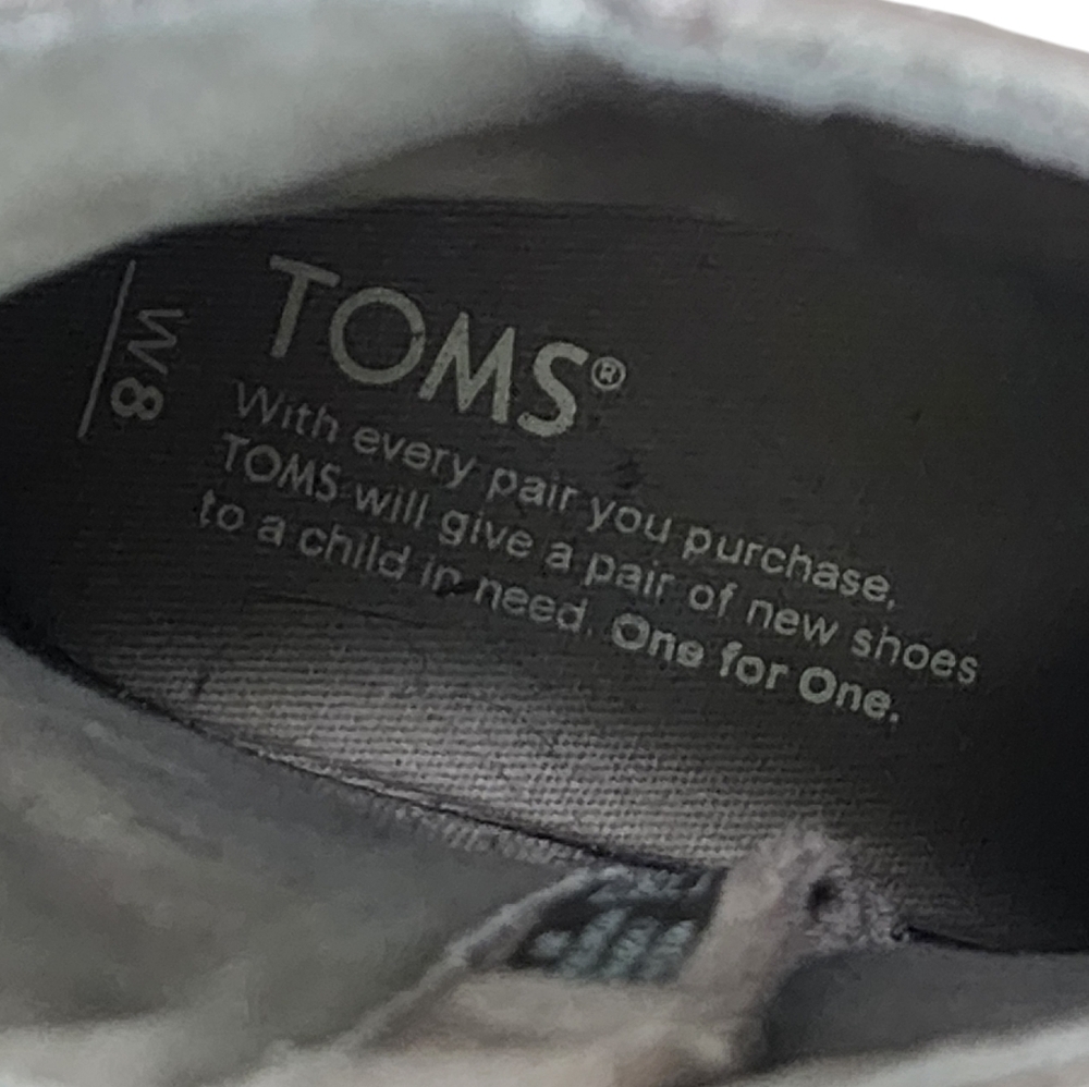 TOMS Desert Wedge High Taupe Suede Croc Embossed Ankle Booties, size 8 - Picture 7 of 7